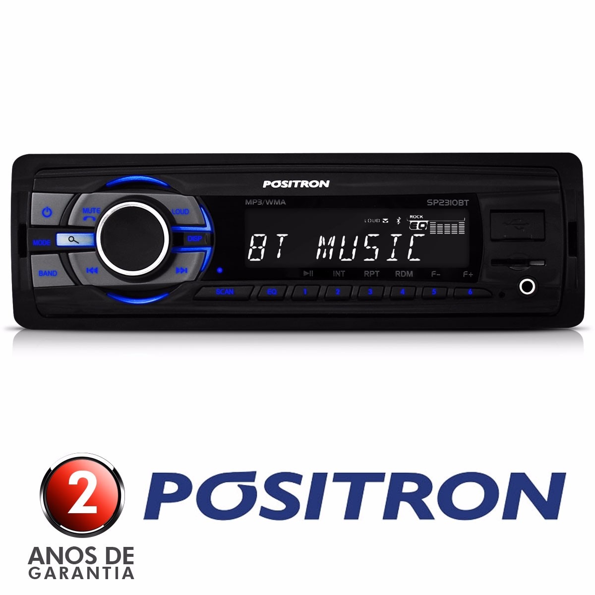 AUTORADIO USB PLAYER SP2310BT POSITRON 01590-1